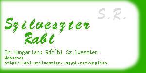 szilveszter rabl business card